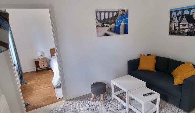 Bright apartment with terrace in the heart of Morlaix