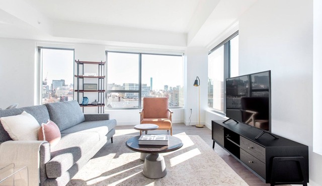 Bright Central Square 2BR w/W/D, Gym, near T & Harvard, by Blueground