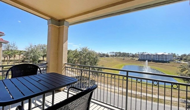 Bright condo with south facing balcony overlooking pond