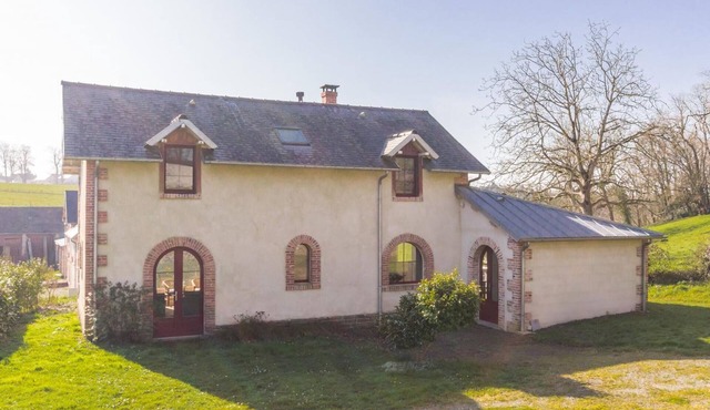 Bright house near Granville, with garden and wooden terrace
