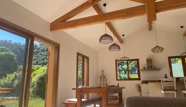 Bright house near river