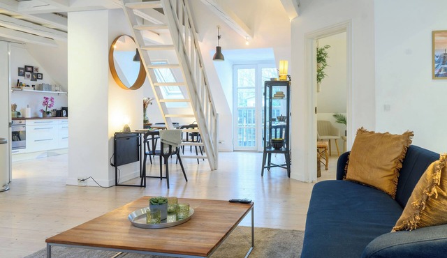 Bright Loft Apartment in Frederiksberg