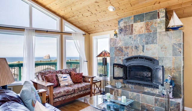 Bright & open hillside home with sprawling ocean views