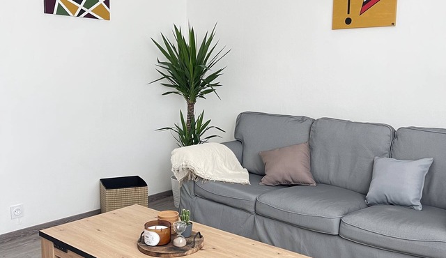 Bright, open-plan apartment