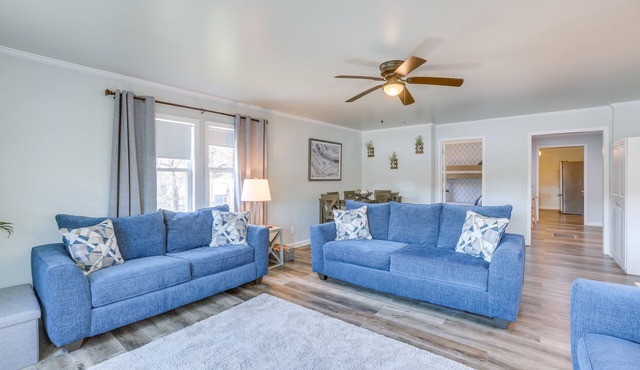 Bright Shelby Cottage w/Deck & Creek Views!
