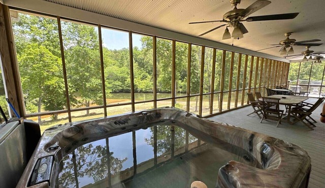 Brushy Creek Lodge | Riverfront, Hot Tub, Fire Pit