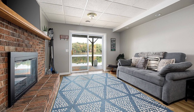 Bryan Lake Oasis in Downtown Lake Ann | Firepit | Beach