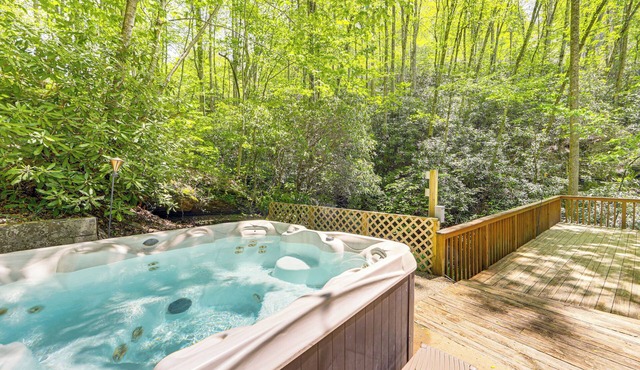 Bryson City Cottage w/Hot Tub & Waterfall Views!
