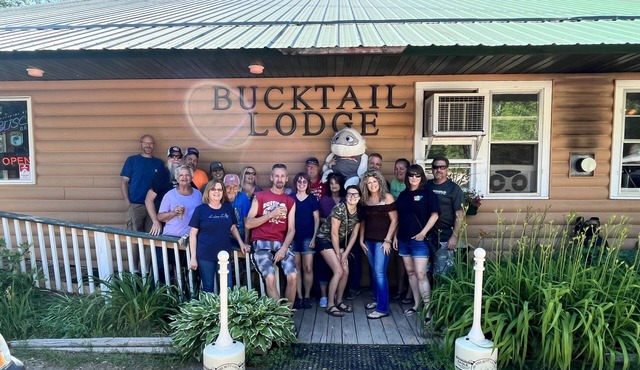 Bucktail Lodge Lakeview Cabin on Barker Lake in Winter, Wisconsin