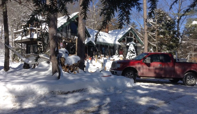 BUNK'D Cabin 1 mile from 30' Waterfall Profile Falls, tent in yard. Dogs ok