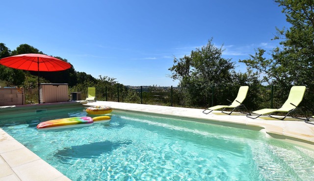 Burgundy Poolside Getaway