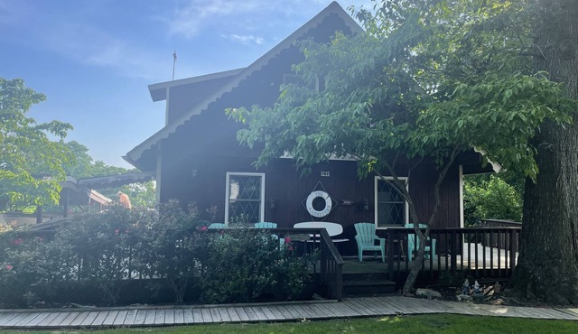 Busch Gardens-Williamsburg-Fishing-Cornhole-Deck-River View- FIRE TABLE!