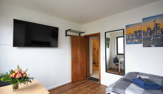 Business studio apartment in a modern boarding house - public transport connection - free bikes in Offenbach am Main