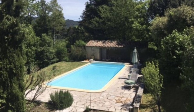 Cévennes magnanerie 19th century breathtaking view 15 people heated swimming pool altitude 500 m