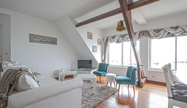 Côté cottage Apt 3 chambres bien équipée vue imprenable sur port et mer