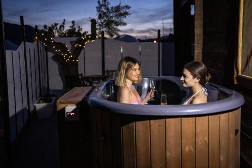 Cabaña con jacuzzi privado