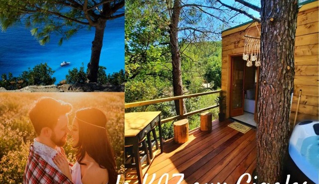 Cabane dans les arbres "La Kaz aux Cigales"