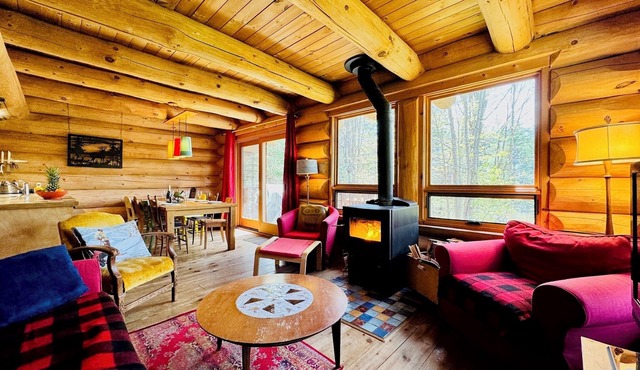 Cabane du Hibou - Wood fireplace - Mont Owl's Head