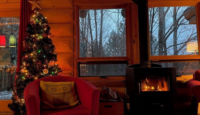Cabane du Hibou - Wood fireplace - Mont Owl's Head