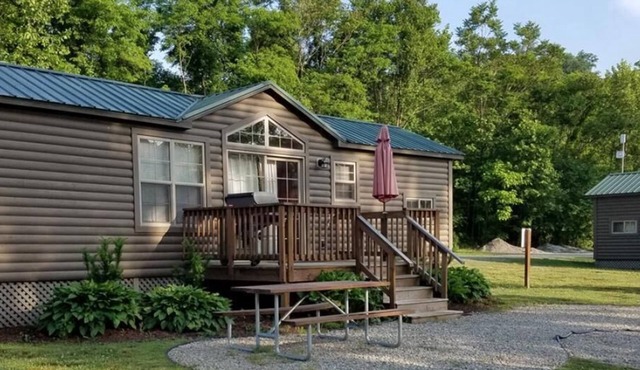 Cabin 10 - The beautiful pine tongue groove interior will not disappoint even the most meticulous.