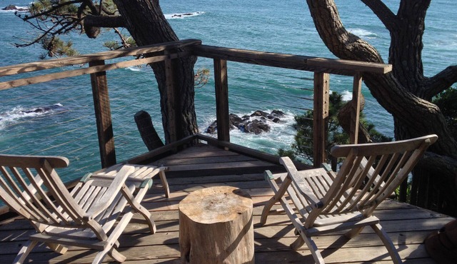 Cabin 5 On The Bluff. Large Deck With Spectacular Ocean Views And Fire Pit!