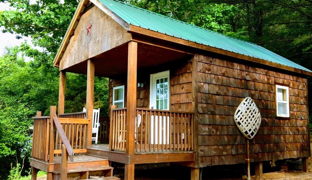 Cabin built for two! A cozy space designed to compliment the details.
