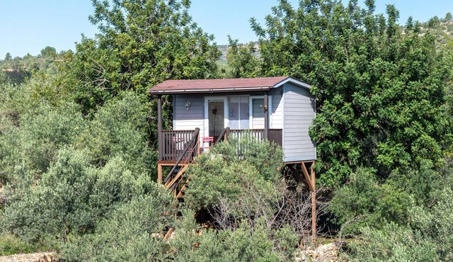 Cabin 'Casa Arbol ' with Sea View, Shared Pool and Wi-Fi
