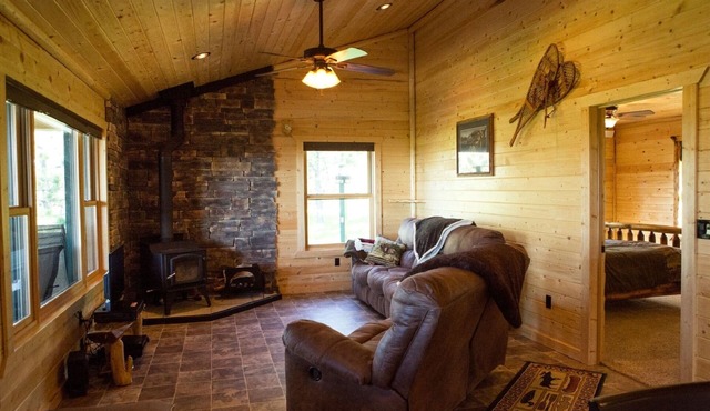 Cabin in the woods for a weekend getaway