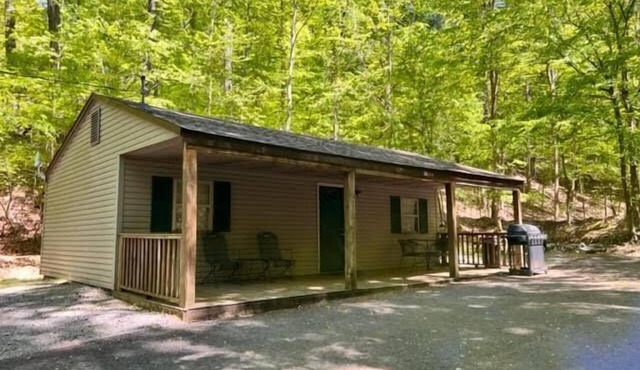 Cabin In The Woods (Sleeps 1-6) - Secluded cabin: 1BR (2Q), 1BA (shower), LR, kitchen, patio, fire pit.