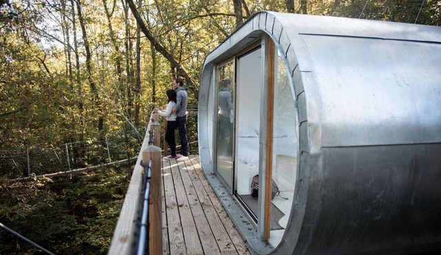Cabin Le Module – Suspended cabin at 12m, thrilling experience and stunning forest view