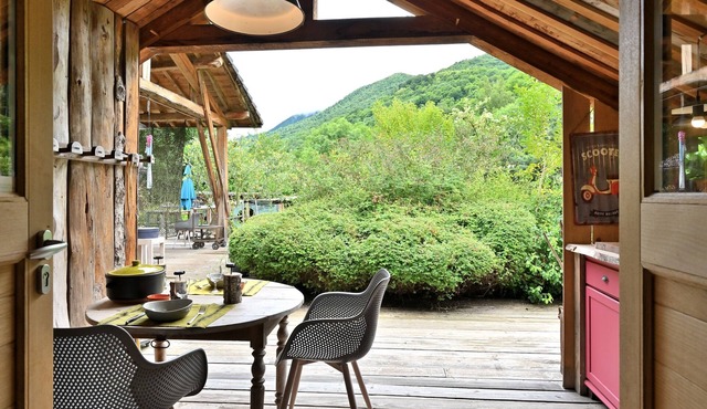 Cabin "Myrtille" with Mountain View, Private Terrace and Garden