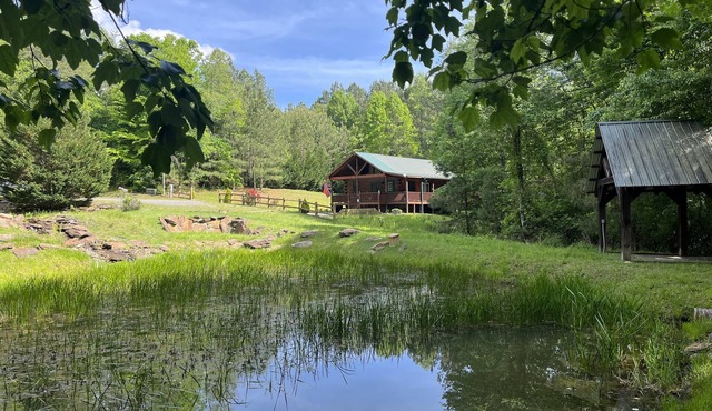 Cabin near Blue Ridge & Murphy, fast wifi-dog, family friendly with hot tub!