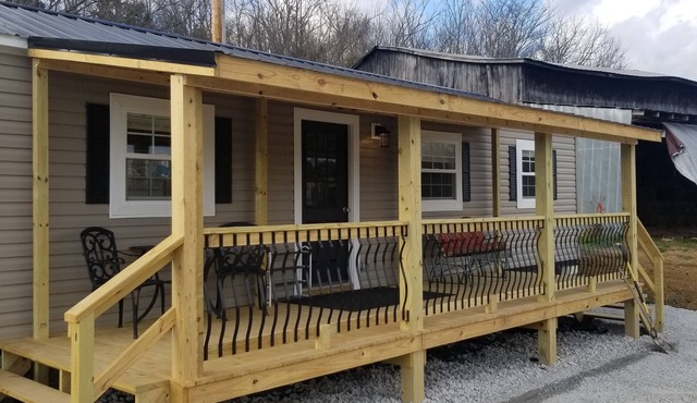 Cabin on 80 acre farm with donkeys, cows and goats
