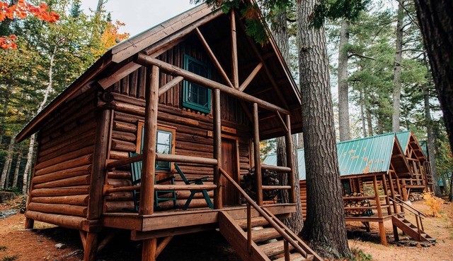 Cabin, Queen Bed, 1 Twin Bed and Shared Bathroom