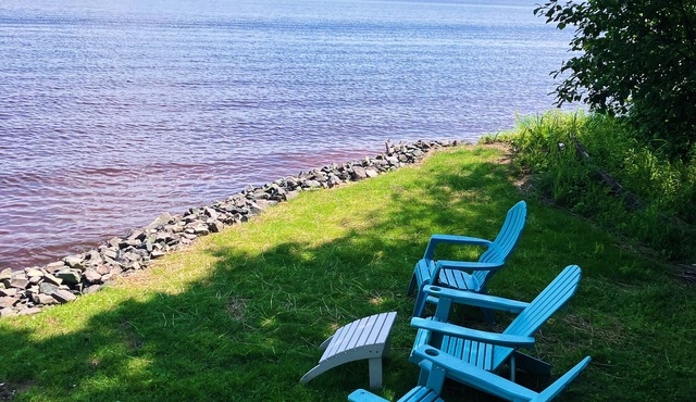 Cabin right on the water! All bikers, skiers, fisherman, and more welcome!