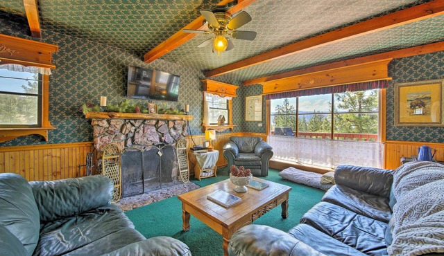 Cabin w/Deck & Views Steps from Big Bear Lake