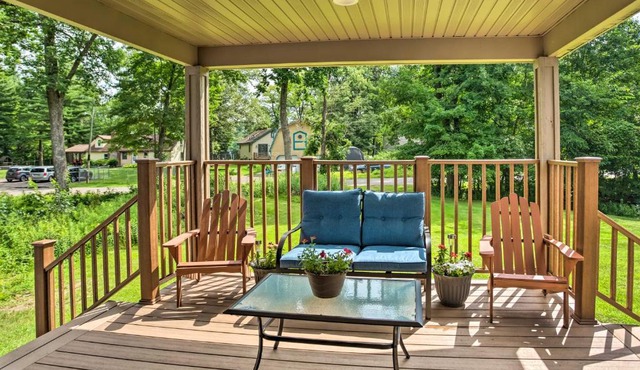 Cabin w/Dock & Porch Across from Balsam Lake