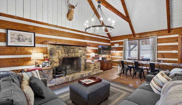 Cabin w/river access & hot tub, dog-friendly