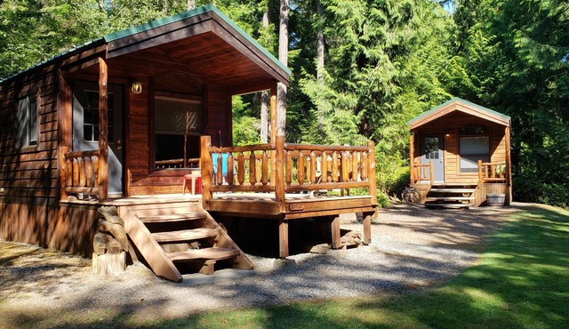 Cabins at Treefrog Woods, Port Townsend. Includes two(2)private cabins & grounds