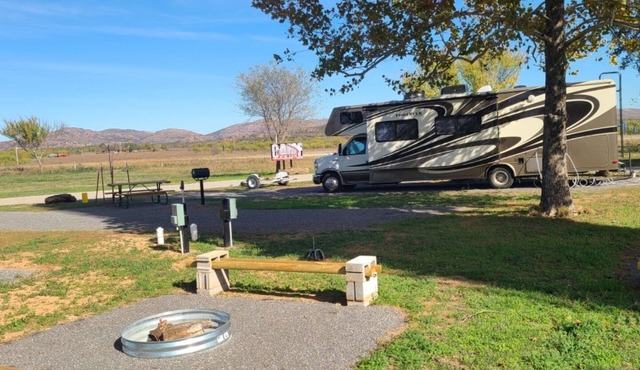 Camp by the Wichita Mountains Wildlife Refuge