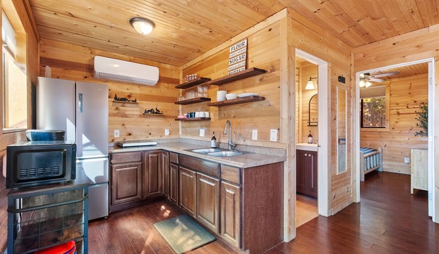 Camp Gnaw, 3-Cabin Retreat William AZ near Grand Canyon Epic Game Rooms Fire Pit