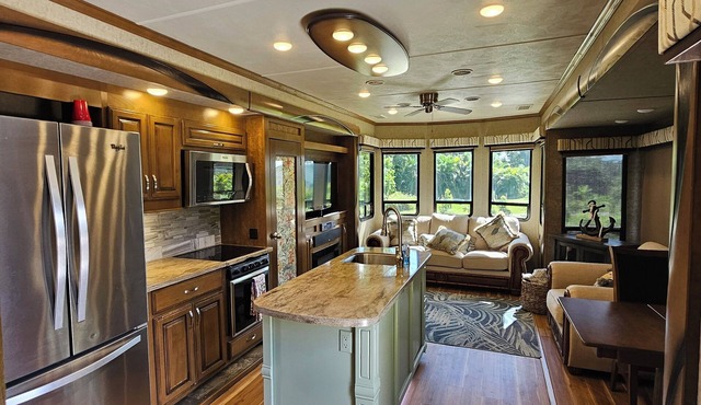 Camper on peaceful gated property.
