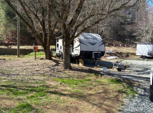Camper on the New River in Todd, NC