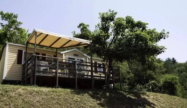 Camping Le Mas De Champel **** - Mobile Home Comfort 3 rooms 4 people Air-conditioned