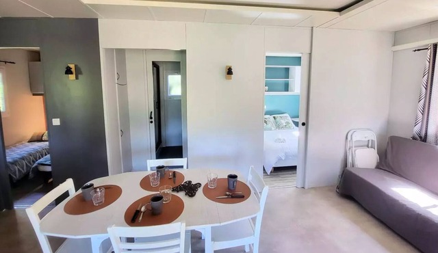 Camping Bois Simonet**** - Chalet Acacia 3 Rooms 6 People Air Conditioned