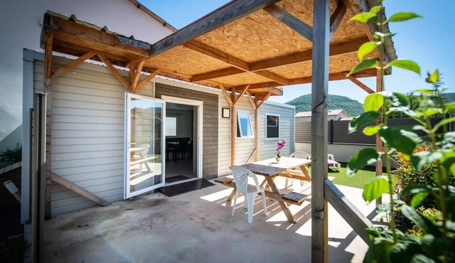 Camping de la Cascade * - Super Riviera mobile home equipped with air conditioning for 4 people