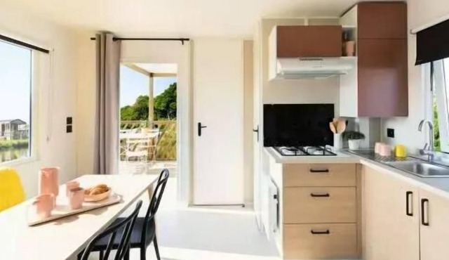 Camping de la Liez * - Mobile home New Family 3 Rooms 4 People Air-conditioned