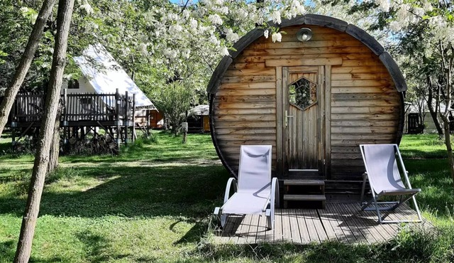 Camping du Viaduc* - Barrel 1 Room 2 People Without Sanitary