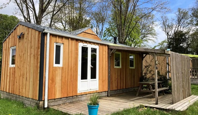 Camping Ecologique le Lac O Fées * - VIVIANE Mobilhome confort 31m2 1chambre + salon 2 personnes