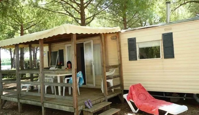 Camping du Chêne Vert * - Mobil home Eco 4pers 38m2 with covered terrace 2 bedrooms, 4 people